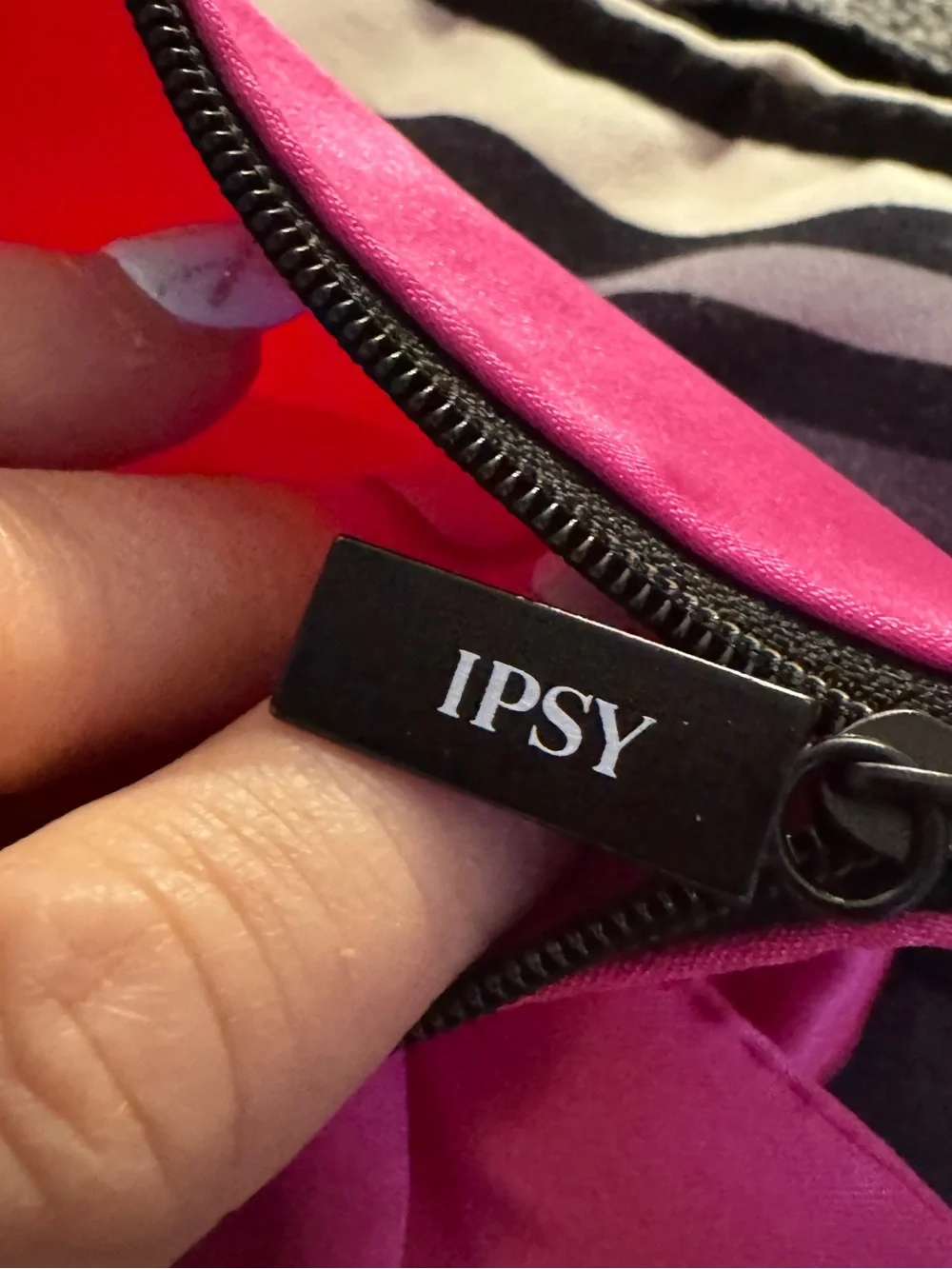 Ipsy Hot Pink Satin Cosmetic Glam Bag